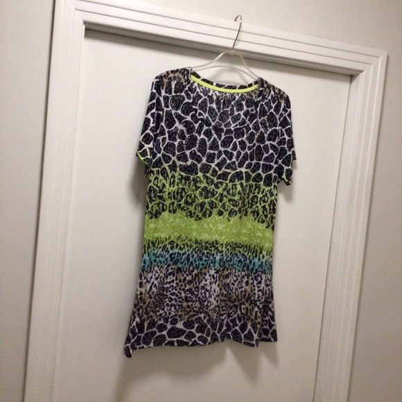Womens Onque Casuals Multicolor Animal Print Top - Picture 1 of 7